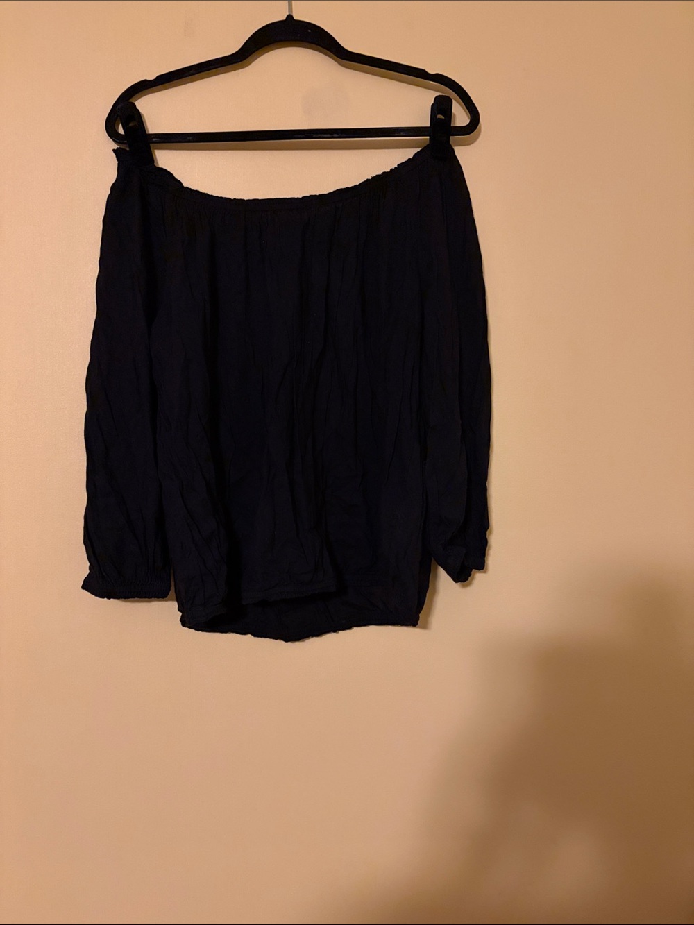 Black Women’s Elastic-Waist Off The Shoulder Top